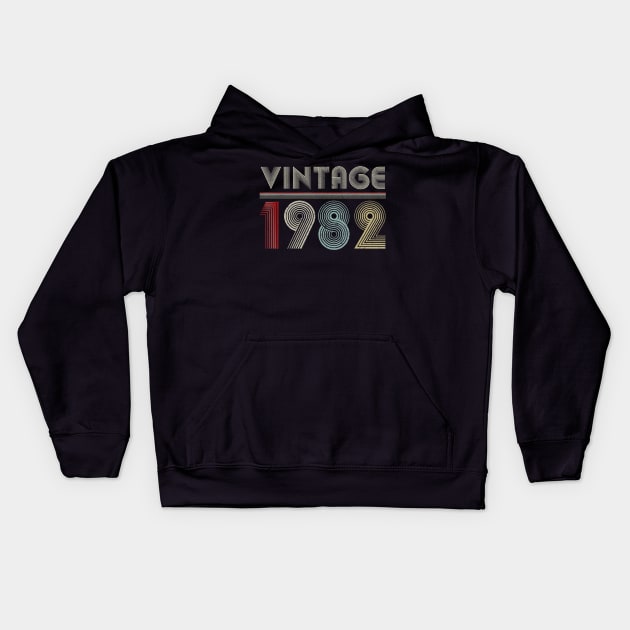 37th Birthday Gift Classic 1982 Vintage Men Women Kids Hoodie by bummersempre66